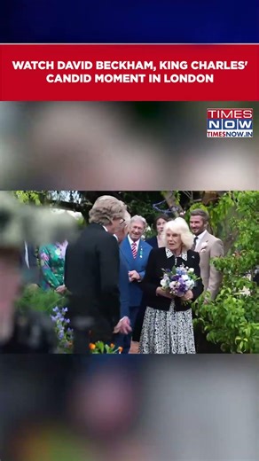 David Beckham Shares Special Moment With King Charles & Queen Camilla At Chelsea Flower Show #shorts