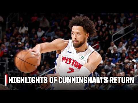 HIGHLIGHTS from Cade Cunningham's return from a collapsed lung injury 🙌 | NBA on ESPN