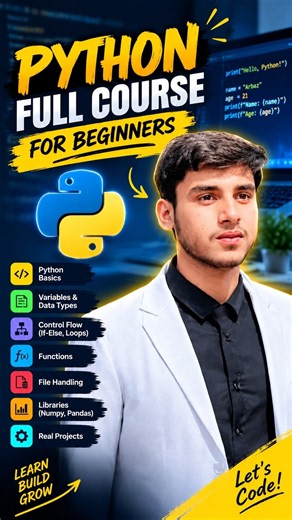 Python Full Course 8/100 #coding #python # #programming #tutorial #pythontutorial #shorts