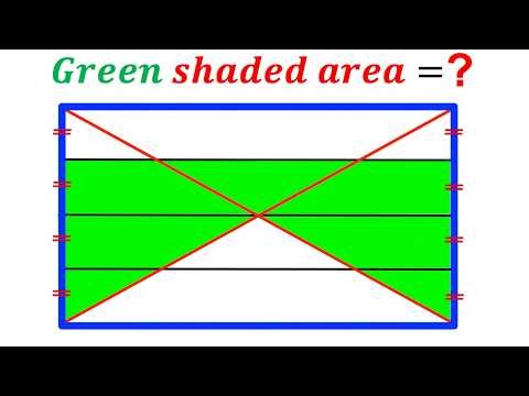 Can you find the Green shaded area? | (Rectangles) | #math #maths | #geometry