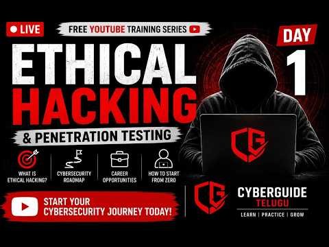 FREE Ethical Hacking Course | Day 1 | Introduction to Ethical Hacking | Live in Telugu