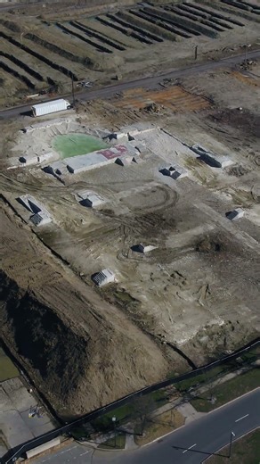 Drone captures before and after of Netflix studio site nearly one year later