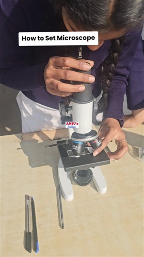 How to set Microscope | Watching Slide of Fungi in Microscope #shorts