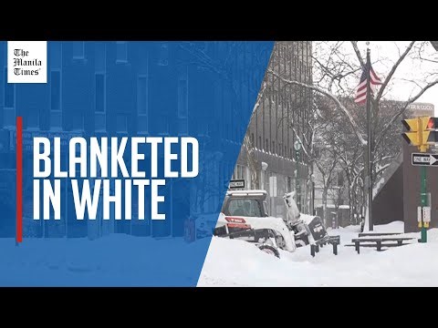 Winter storm dumps snow in central New York state