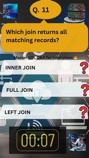 Q.11- SQL Quiz in 60 Seconds ⏱️