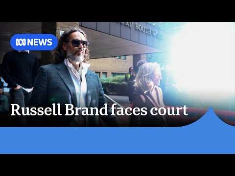 Russell Brand appears in court for rape, sexual assault trial | ABC NEWS
