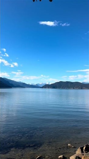 Hidden glacial lake in BC, Canada. Harrison lake