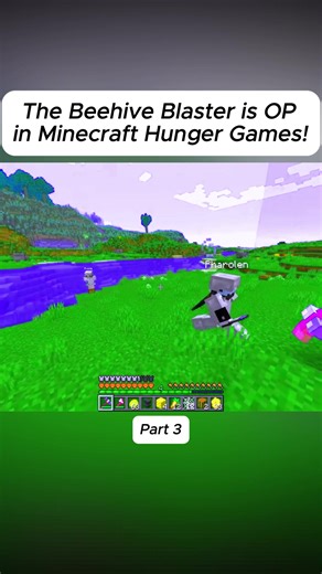 The Beehive Blaster is OP in Minecraft Hunger Game