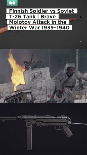 Finnish Soldier vs Soviet T-26 Tank | Brave Molotov Attack in the Winter War 1939–1940