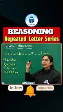 Repeated Letter Series 🔥 Reasoning Trick in 60 Seconds
