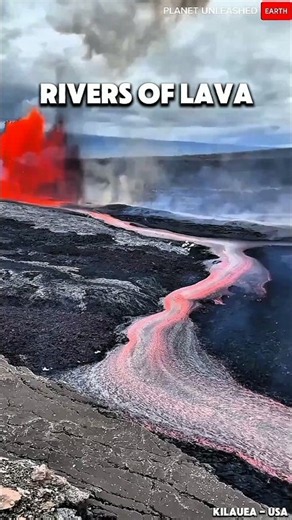 Rivers of lava and mesmerizing INCANDESCENT MAGMA 🌋 🌟