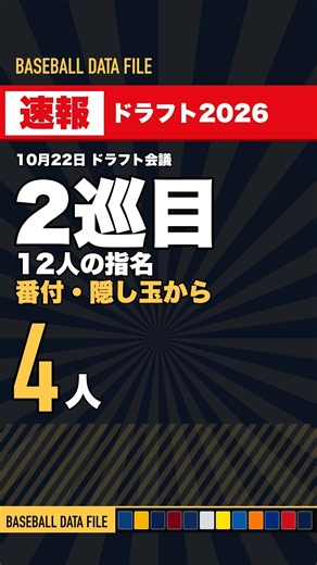 【速報】ドラフト2026 2巡目の指名まとめ #プロ野球 #ドラフト会議