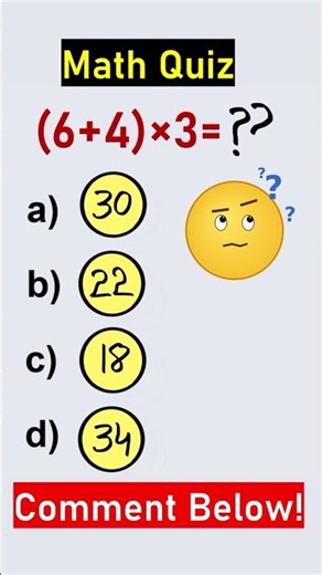 (6+4)×3 = ❓ / can you solve this math problem? / PEMDAS math Expression