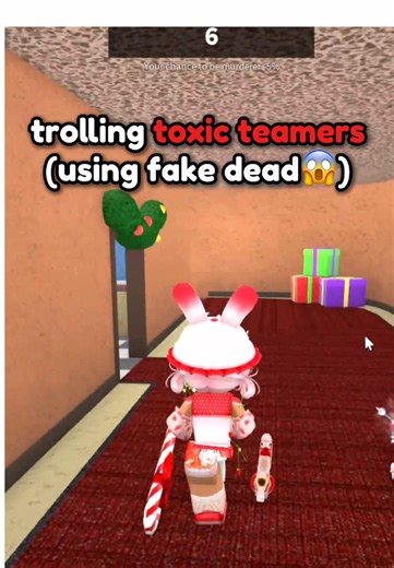 her wig fell off at the end- 😳|| #mm2 #roblox #fyp #murdermystery2 | roblox