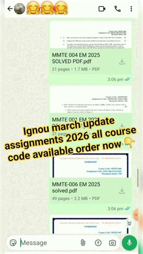 IGNOU SOLVED ASSIGNMENT MARCH 2025-26/ #ignousolvedassignment #ignouexam #ignou2026 #viralshorts