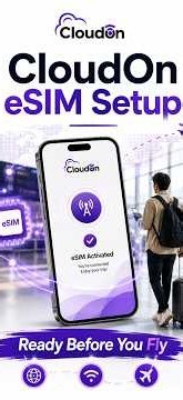 CloudOn eSIM Tutorial: How to Activate Your Travel eSIM Before Flying 🌎 #cloudon #smartphone