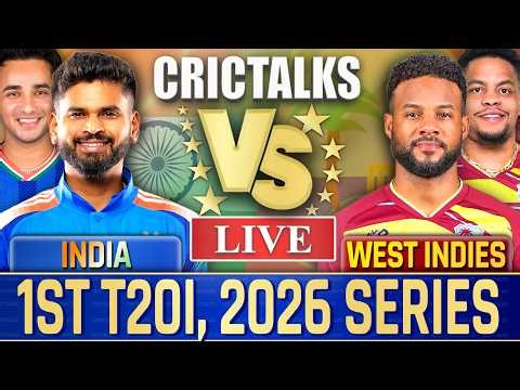 🔴 Live: IND vs WI, 1ST T20I Live Commentary, 2026 Series, Cricket Live Match Today Score 1st Inn