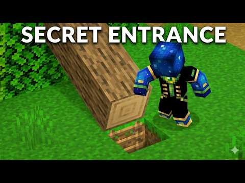 Easy SECRET DOOR in Minecraft (Bedrock & Java) | SECRET Entrance