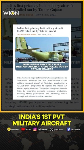 India’s First Privately Built Military Aircraft C-295 Rolled Out By Tata In Gujarat | Shorts
