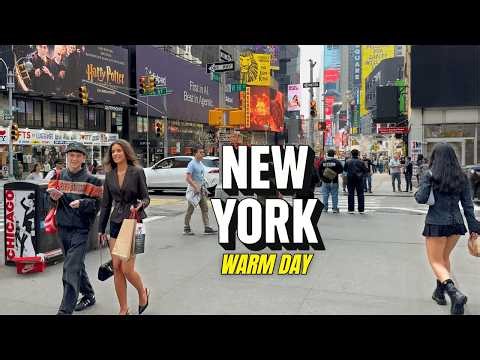 Times Square on a Warm Spring Day — This Is What It’s Like | 4K