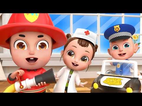 Let’s Be a Police, Firefighter & Doctor! 👮👨‍🚒👩‍⚕️| Jobs Song for Kids | Rosoo Nursery Rhymes