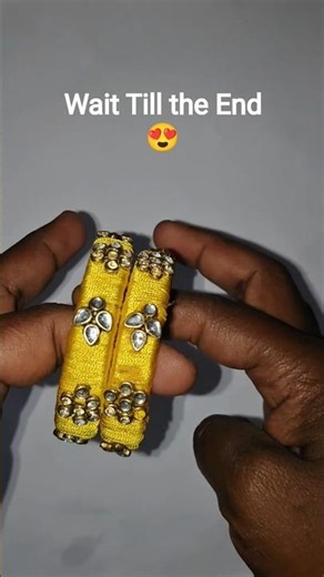 New Silk Thread Kundan Bangles 💛 Elegant Handmade Reveal ✨