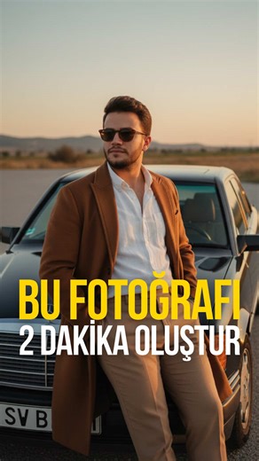 Evden tek adım atmadan bir prompt ile Gemini kullanarak bu görseli hazırlamak çok basit😎 Prompt: Use the uploaded photo as the primary face reference. Preserve my face perfectly and completely — do not alter facial structure, proportions, skin texture, age, expression, or identity in any way. My face must be naturally blended into the scene with correct scale, realistic lighting, and seamless perspective. Avoid any artificial, pasted, or AI-generated facial look. Create a high-end cinematic col