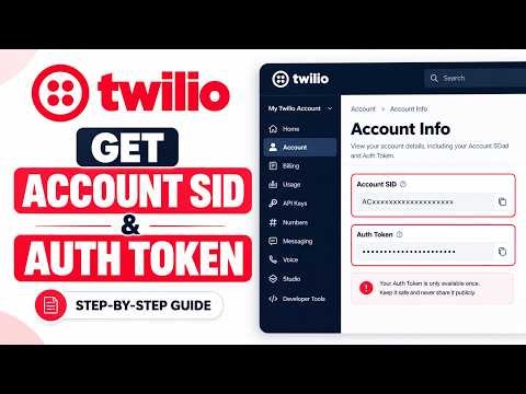 How to Get Twilio Account SID and Auth Token (Step-by-Step)