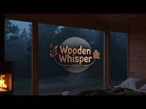 Heavy Rain on Glass Sounds with Warm Fireplace Atmosphere for Relaxation