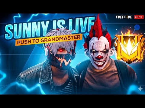 "SUNNY IS LIVE! Insane Rank Push 🔥 Full Rush Gameplay | Free Fire"