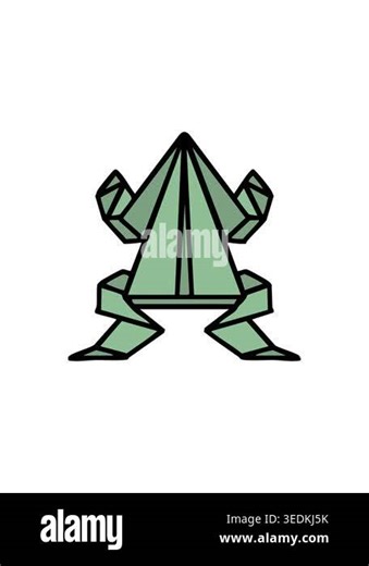 starburst effect animation of japanese folded paper origami frog Stock Video Footage - Alamy