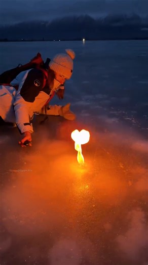 How does ice catch fire? #shorts