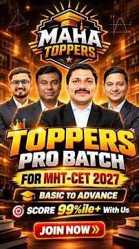 MHT CET 2027 🔥 Target 99+ Percentile | Toppers Pro Batch #shorts | Dinesh Sir #mhtcet2027