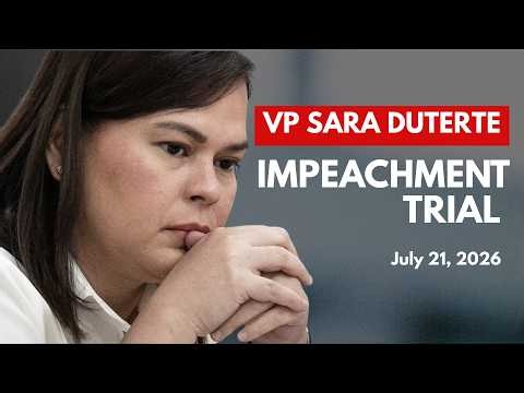 LIVE: VP SARA DUTERTE IMPEACHMENT TRIAL - DAY 8 - JULY 21, 2026 - Replay