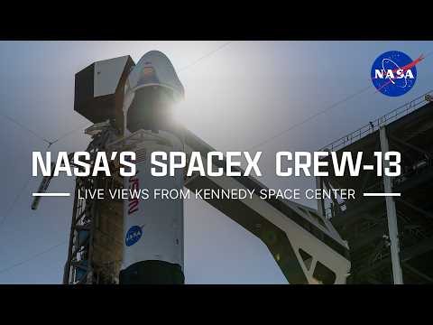 NASA's SpaceX Crew-13 Live Views from Kennedy Space Center