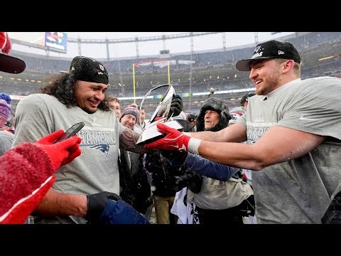 New England Patriots AFC Championship Trophy Presentation