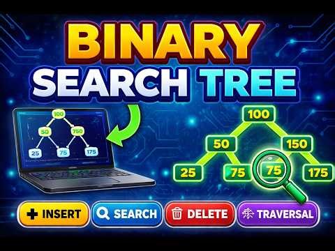 Binary Search Tree (BST) in Python | Menu Driven Program | Insert, Search, Delete Root @dc_1136