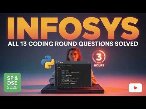 Infosys SP & DSE Coding Round Questions April 2026 | 13 Problems Explained | Crack Infosys Coding