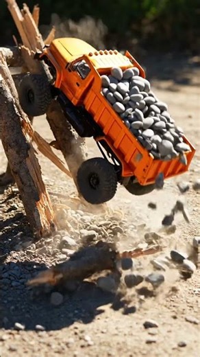 Heavy Haul RC Truck Conquers Wooden Climb Challenge! 🚚