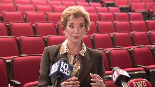 Streaming now: U.S. Secretary of Education Linda McMahon visits a school in Rhode Island. https://turnto10.com/news/local/us-secretary-of-education-mcmahon-to-visit-school-in-west-greenwich-high-school-visit-press-opening-jan-12-2026 | NBC 10 WJAR