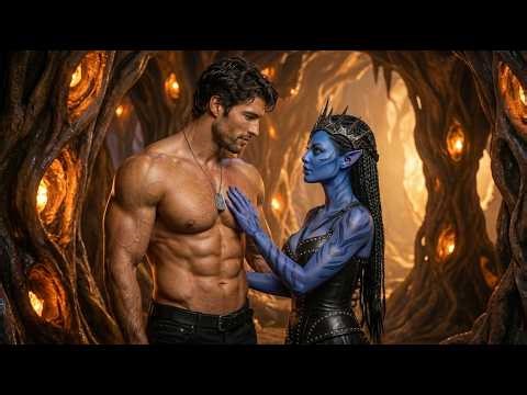 Alien Queen Keeps the Human as a Lap Pet—Feeds Him by Hand and Strokes Him in Front of Her Court