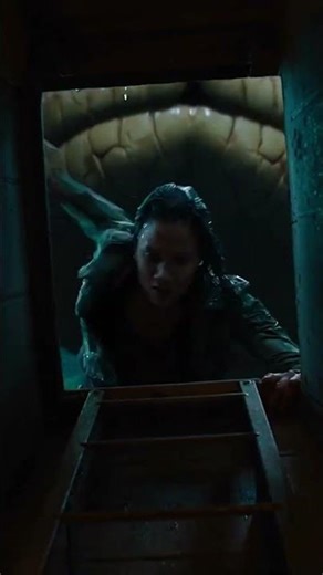 Can she outrun the python before it strikes? 🐍🚪❤️#HiddenEscape #survival #python