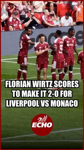 ⚽️ GOAL! Florian Wirtz taps home from close range to make it 2-0 to Liverpool vs Monaco