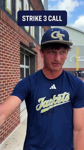 Georgia Tech baseball give their best strike 3 calls 🗣️👊 #shorts