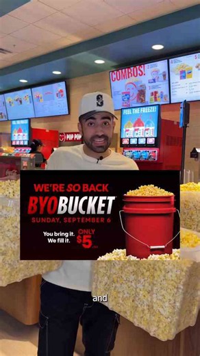 Cinemark Theatres bring your own popcorn bucket 🍿 #cinemark