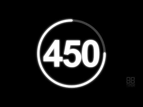 450 Second Countdown Timer with clock Ticking sound & Finish alarm beep #timer #clock #countdown