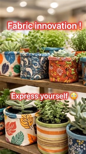 Learn how to make lightweight cement fabric planters with outrageous colours !