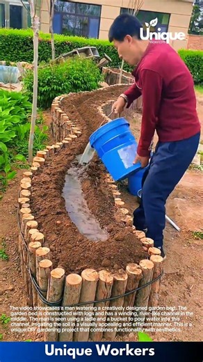 Watering a Unique Garden Bed: A Creative DIY Project