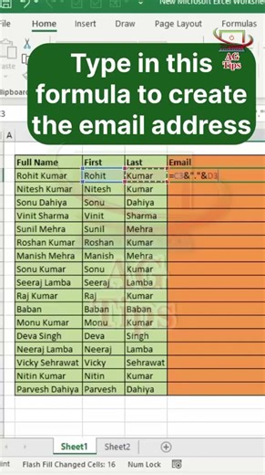 How to Generate Professional Emails in Excel FAST! 📧 #Shorts #excel #trending
