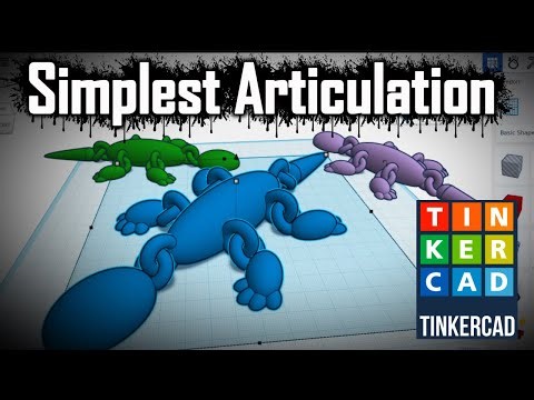 Tinkercad Tutorial, The Simplest Articulation!!!! ( 3D Modeling )
